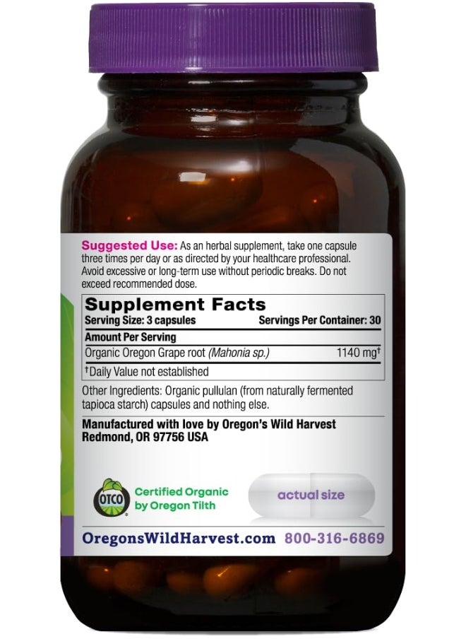 , Certified Organic Oregon Grape, Berberine Supplement, 1140 mg, 90 Count