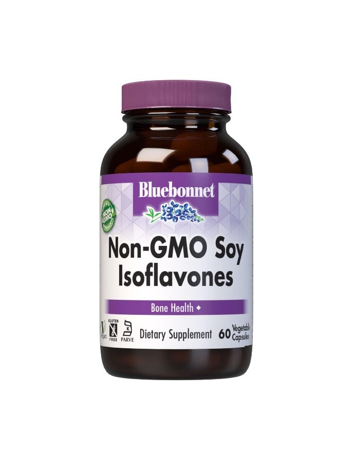 Bluebonnet Nutrition Non-GMO Soy Isoflavones, Bone Health*, Vegan, Kosher Parve, Gluten-Free, 60 Vegetable Capsules, 60 Servings
