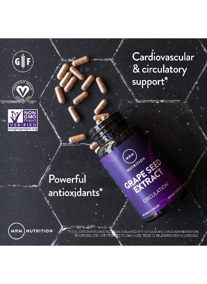 Nutrition Grape Seed Extract | Circulation | Antioxidants | Anti-agning | Gluten Free + Vegan | 100 Servings
