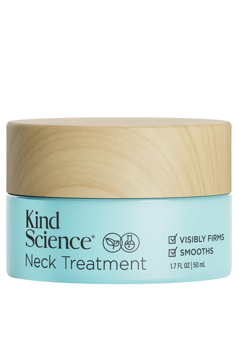 Kind Science Neck Treatment - Neck Cream Visibly Firms, Lifts & Supports Natural Cell Turnover for Anti Aging Firming and Tightening - Paraben, Dye & Fragrance Free, Cruelty Free, 1.7 oz