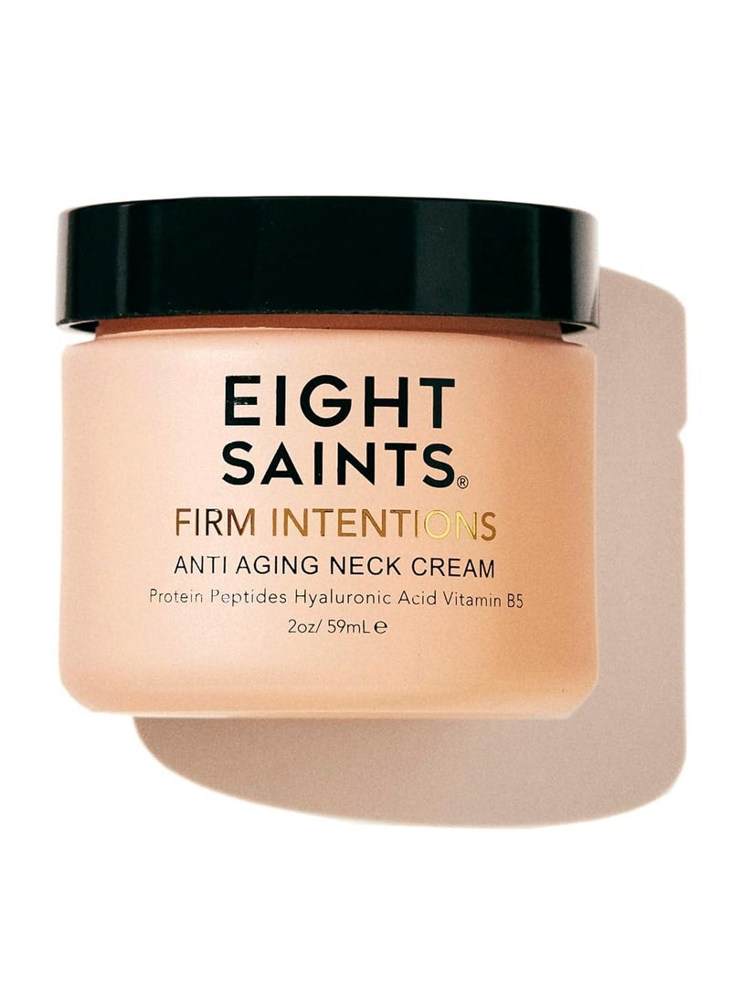 Eight Saints Firm Intentions Anti Aging Neck Cream, Natural & Organic, For Firming Skin and Reducing Wrinkles, 2 Ounces