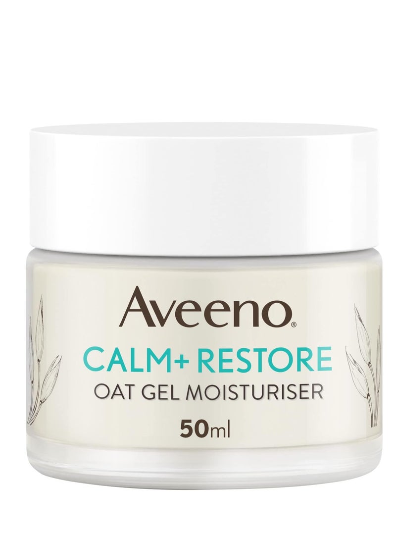 Face Calm Plus Restore Oat Gel Moisturiser, For Sensitive Skin, with Calming Feverfew and Restoring Prebiotic Oat, 50 ml (Pack of 1)(Packaging may vary)