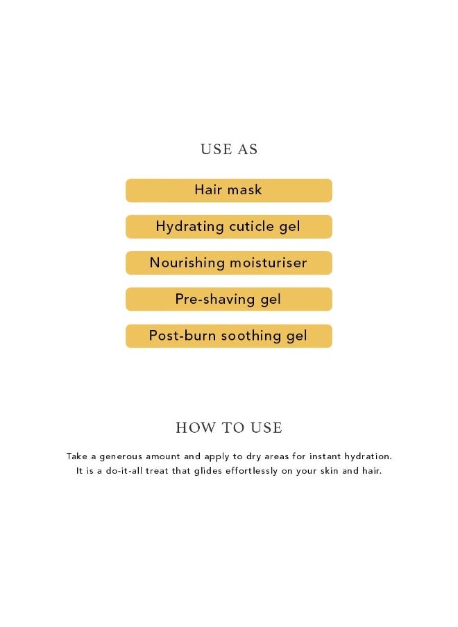 Luxury Oils Ultra Hydrate Multipurpose Gel for Skin & Hair | Made with Hyaluronic Acid, Hibiscus, Aloe Vera and Rose | Provides Hydration & Calms Skin | Vegan & Cruelty Free, 100 gm