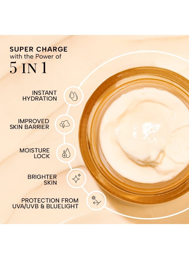 Luxury Oils Super Charge Day Cream with Multivitamin SPF 30 PA++++ Goji Berry & Ceramides | Moisturizer for Glowing Skin with 72HR Hydration | Protection from UVA & UVB | Luxury Skincare | 8gm