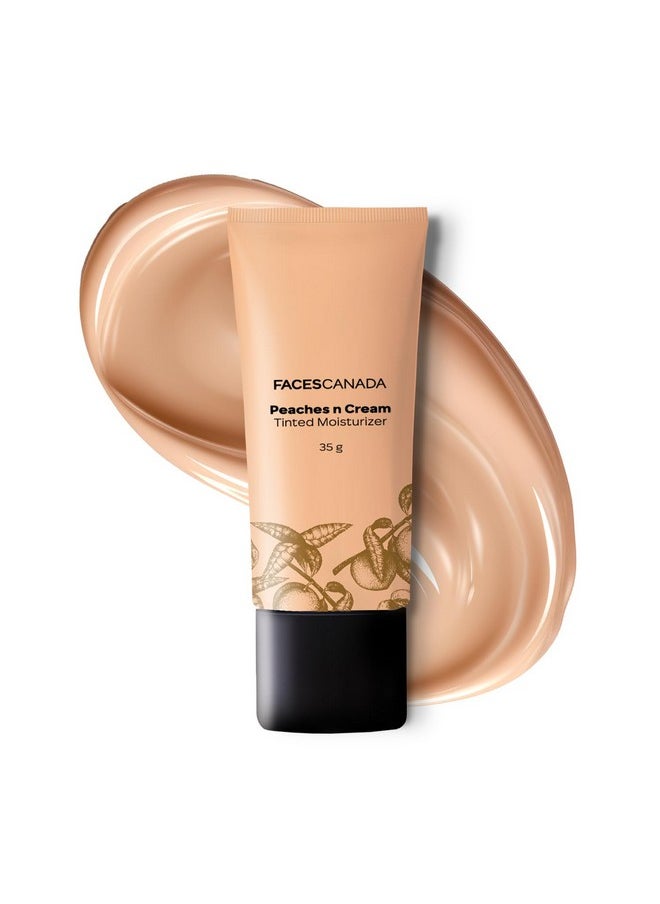 FACES CANADA Peaches N Cream Tinted Moisturizer - Light 01, 35 g | Soft Peachy, Natural Glow | Lightly Tinted BB Cream | Non Oily Lightweight Gel Formula | Blends Easily | Suitable For All Skin Types