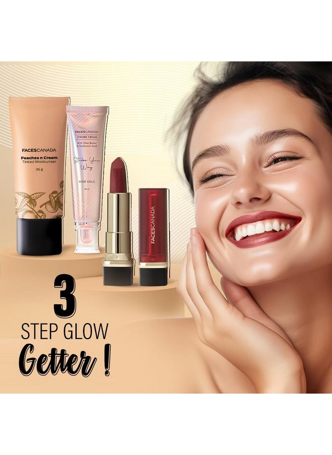 FACES CANADA Peaches N Cream Tinted Moisturizer - Light 01, 35 g | Soft Peachy, Natural Glow | Lightly Tinted BB Cream | Non Oily Lightweight Gel Formula | Blends Easily | Suitable For All Skin Types