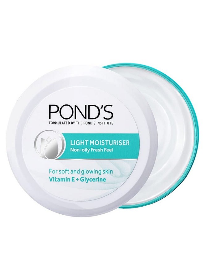 Pond'S Light Moisturiser, Non- Oily With Vitamin E And Glycerine, For Soft And Glowing Skin, 150 Ml