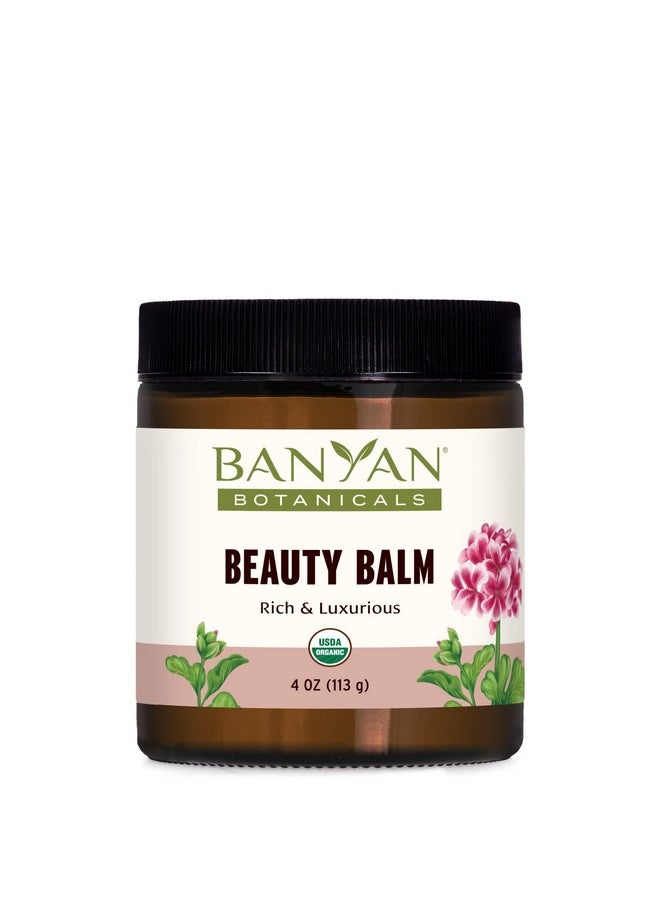 Banyan Botanicals Beauty Balm - USDA Certified Organic, 4 oz - Shatavari & Rose Geranium to Moisturize & Soften Skin