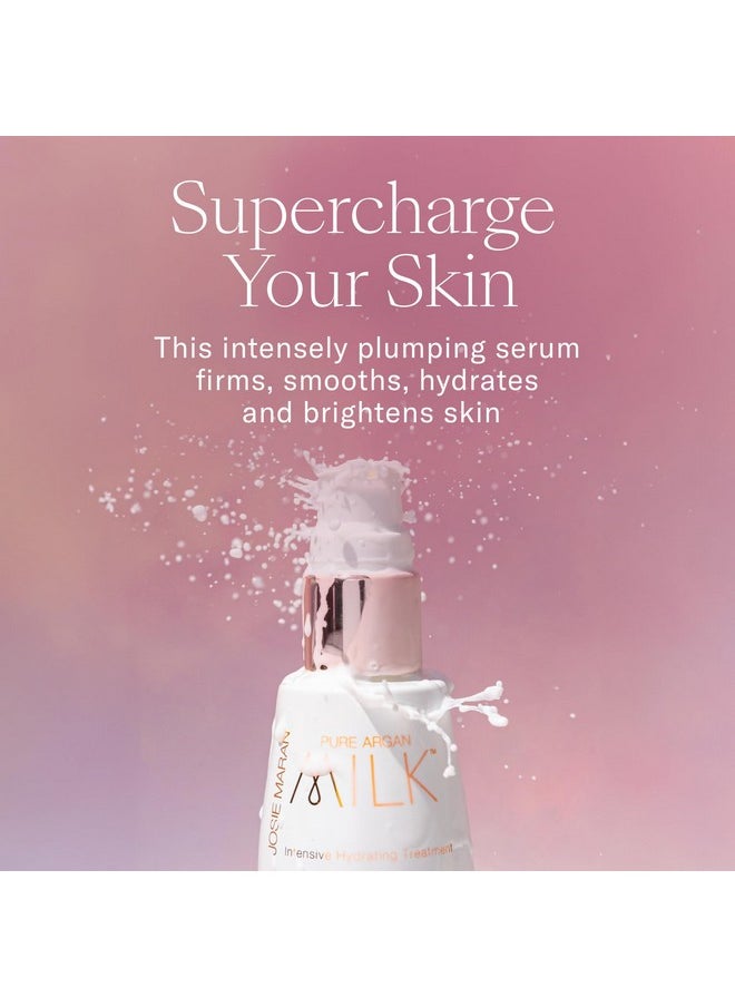 Josie Maran Hyrdating Serum with Argan Oil Micro-Droplets - Pure Argan Milk Intensive Hydrating Treatment - The First Step in Skin Prep - Maxamize the Benefits of All Your Skincare (1 Fl Oz)
