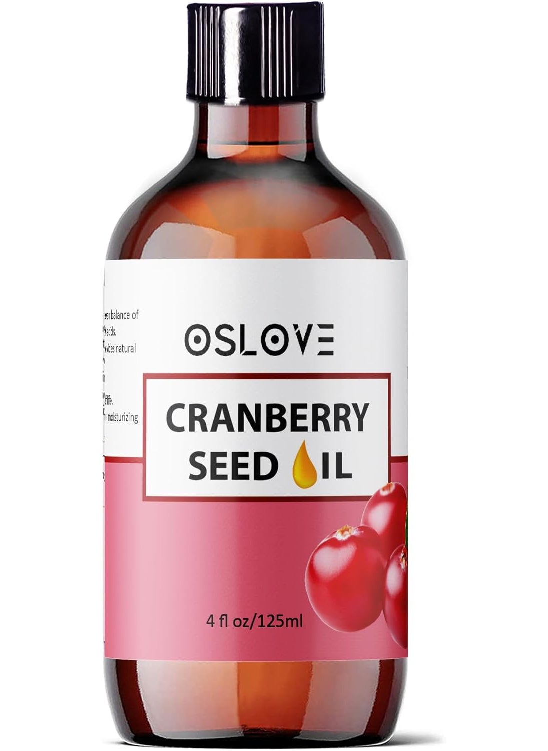 OSLOVE Unrefined Cranberry Seed Oil 4 oz Cold Pressed Extracted from Cranberry Seeds  Great Moisturizer for Skin and Hair  AntiAging and Softening for Skin