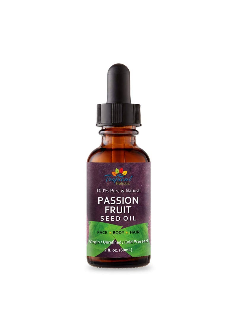 100% Pure Virgin Maracuja Oil 2 oz - Passionfruit Seed Oil - Cold-pressed, Unrefined, Extra Virgin, Dry Skin, Face, Hair, Lip