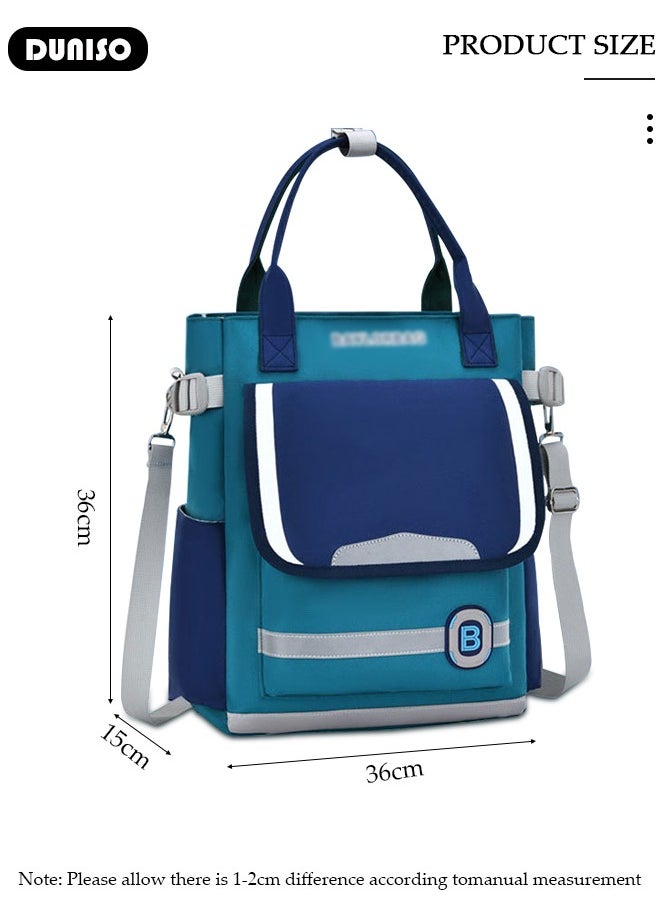 Oxford Cloth 3 Layers Primary School Kids Backpack,Portable Multifunctional Book Bag With Adujustable Strap,Waterproof Large Capacity Lightweight School Book Bag with Reflective Strips and Bottle Side Pockets for Aged 7-15 Boys,Suitable for Outing And School