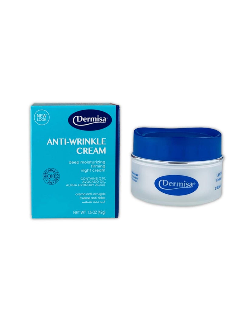 Dermisa AntiWrinkle Cream  Contains Alpha Hydroxy Acids Coenzyme Q10 Avocado Oil  15 OZ  Pack of 1
