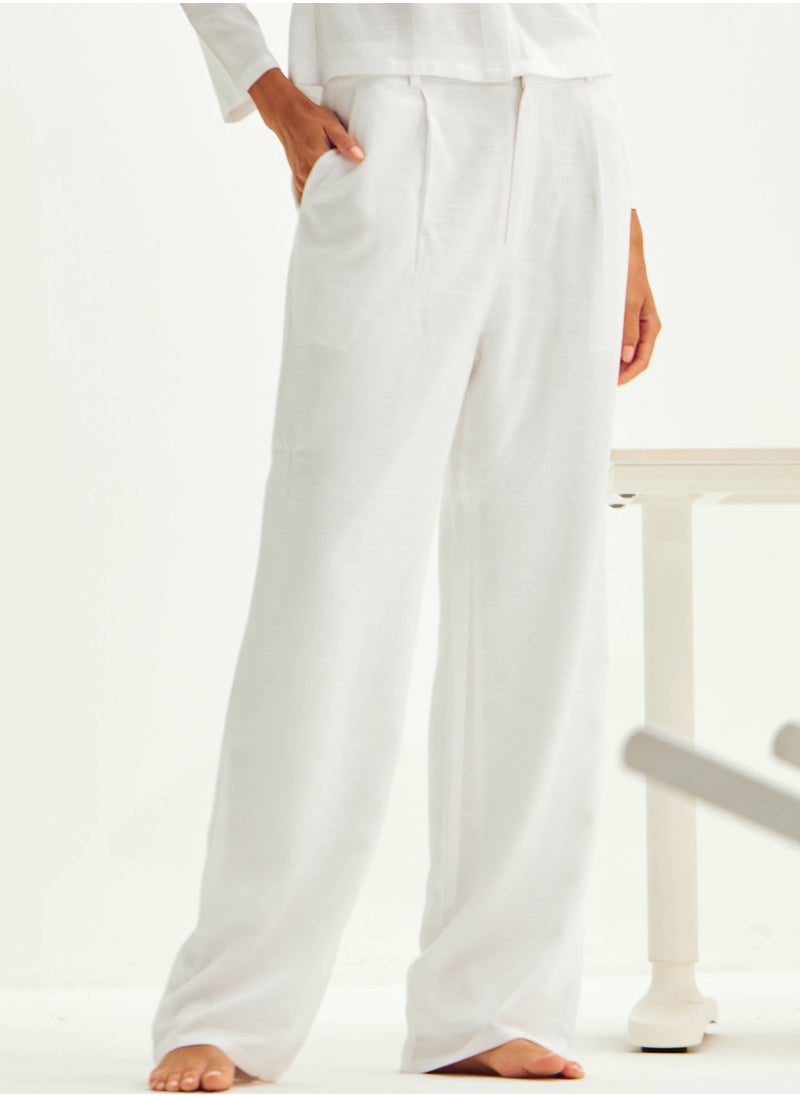 Ashita Fernandes Pleated Linen Pants Set
