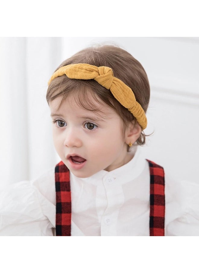 XIMA 8pcs Headbands for Girls, Cotton Rabbit Ears Headband for Toddlers Teens Children, Removable Rabbit Ear Bow Kids Hair bands Accessories
