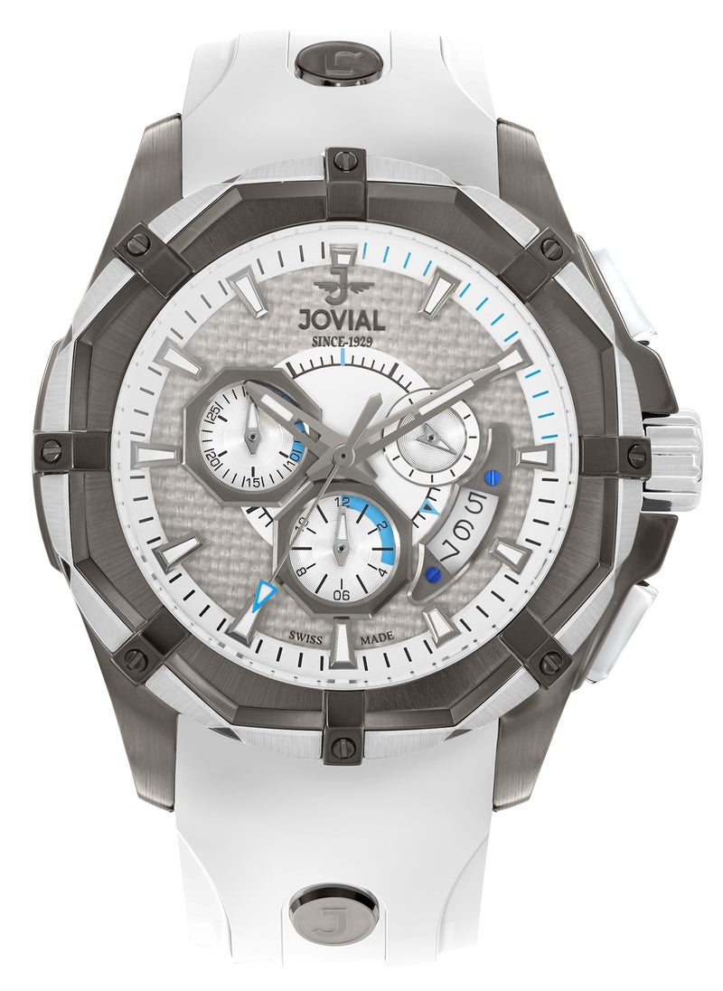 JOVIAL  12008GBRC77, Chronograph ,NOVAPRIME: a bold fusion of precision, elegance, and cutting-edge Swiss craftsmanship, designed for those who command time.