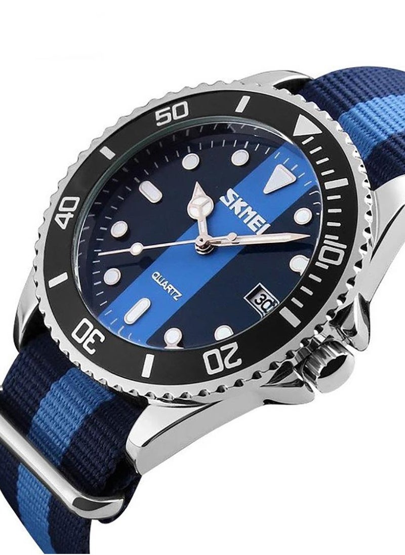 Skmei Casual Men Watch Transparent Dial Comfort Nylon Strap Date Display