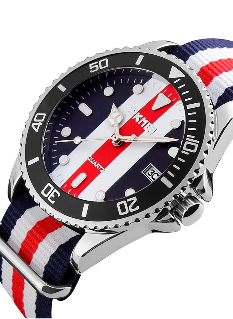 Skmei Casual Men Watch Transparent Dial Comfort Nylon Strap Date Display