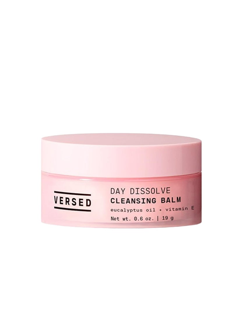 Versed Day Dissolve Cleansing Balm - Makeup Melting Balm Infused with Vitamin E + Eucalyptus Oil to Calm Skin - Oil Based Double Cleanser with Avocado + Jojoba (0.6 oz)