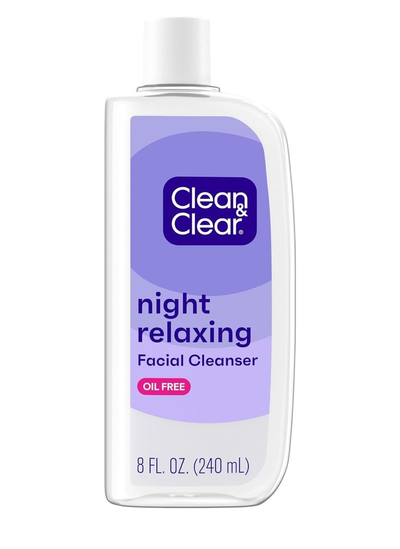 Clean & Clear Night Relaxing Deep Cleaning Face Wash, 8 Fluid Ounce (Packaging May Vary)