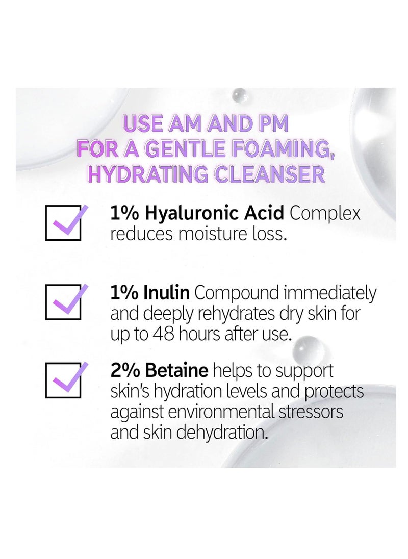 The INKEY List Hyaluronic Acid Cleanser, Daily Hydrating Face Cleanser, Helps Hydrate Skin and Lock In Moisture, Removes Makeup, For All Skin Types, 5 fl oz