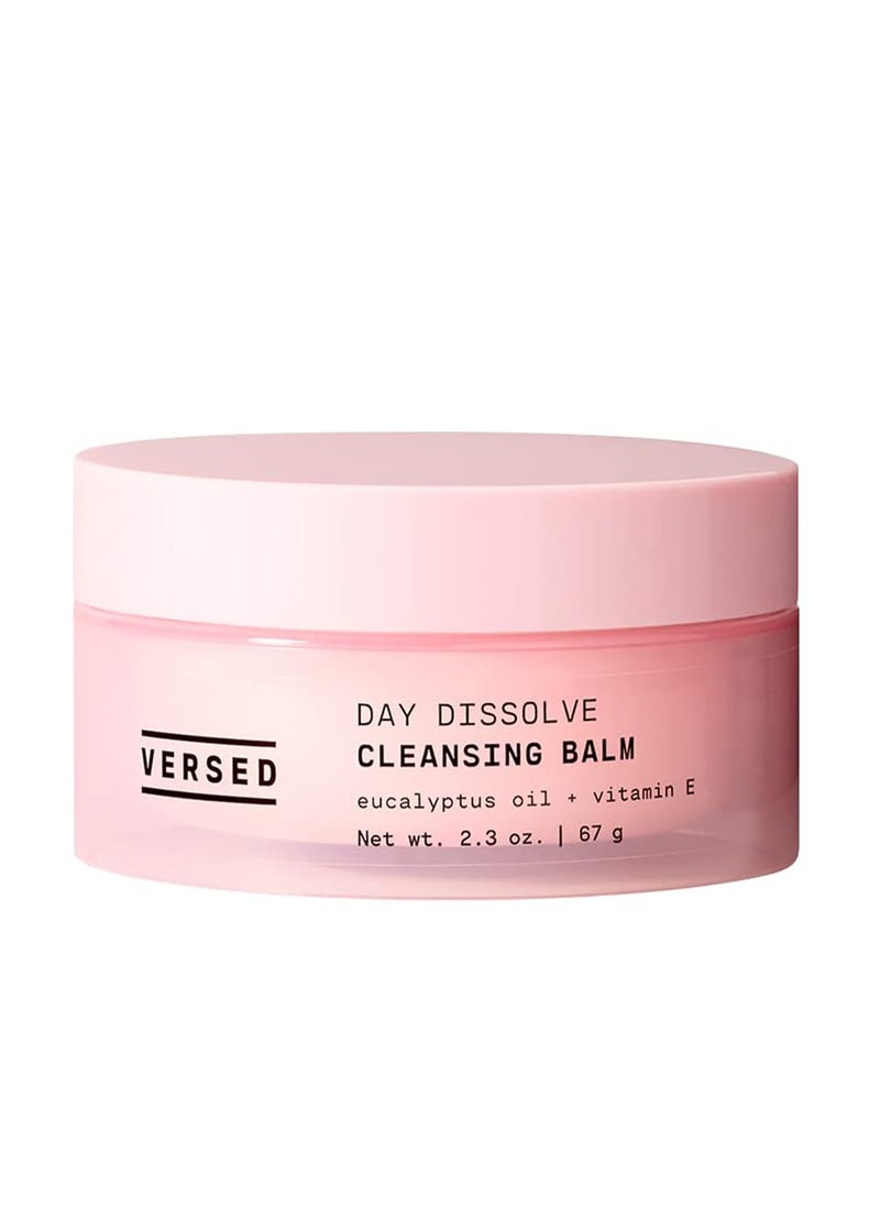 Versed Day Dissolve Cleansing Balm, Jumbo - Residue-Free Makeup Remover & Milk Cleanser with Eucalyptus Oil + Vitamin E - Eye Safe Oil Based Balm Cleanser for All Skin Types - Vegan (4.6 Oz)