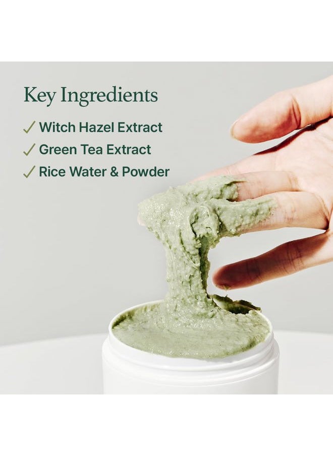 Arencia Korean Rice Mochi Face Cleanser - Face Mask, Foaming Cleanser, Gentle Scrub All in One - Deep Cleansing, Moisturizing, Pore Minimizing, Removing Blackhead- with Rice Water & Green Tea, Mugwort