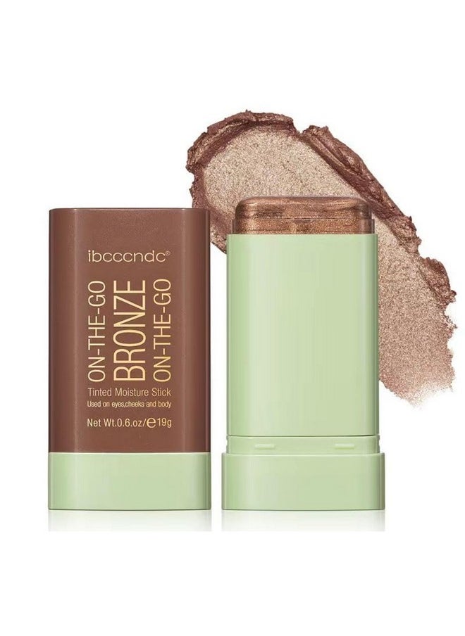 GECOMO On-The-Go Soft Creamy Highlighter Blush Bronzer Makeup Stick,Blendable Natural Glow Makeup Cream Blush Highligh 0.6 Oz - 04 BEACH GLOW