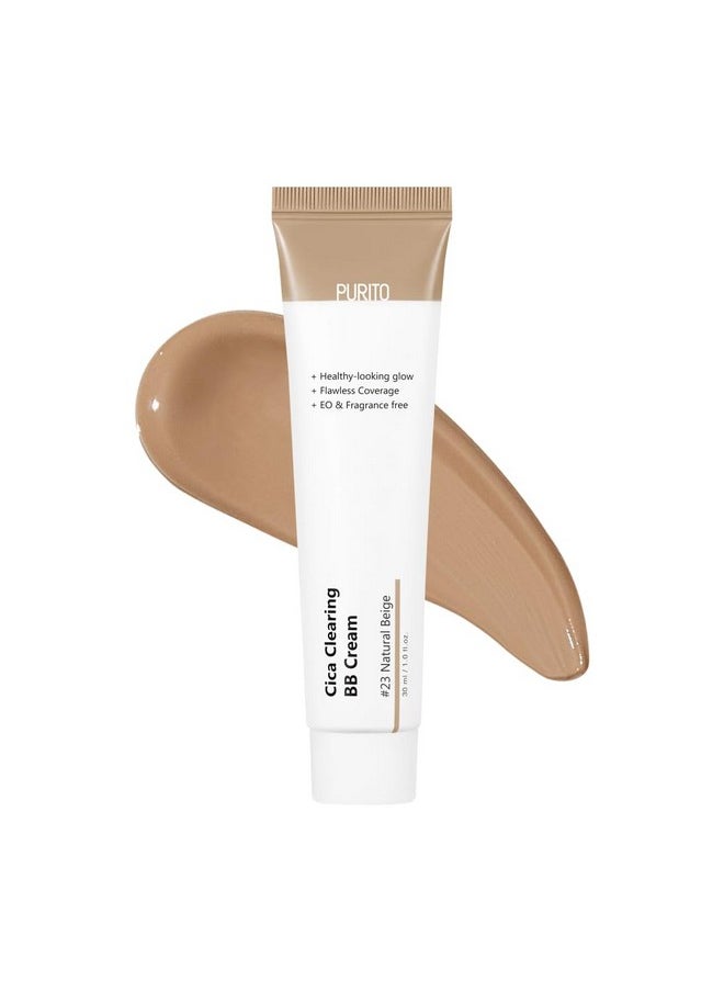 PURITO Cica Clearing BB Cream #23 Natural Beige 1 fl.oz / 30ml, Vegan bb cream, foundation, cruelty free