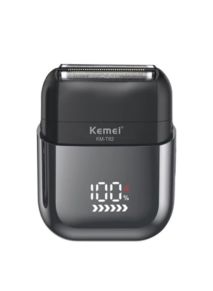 USB Rechargeable Reciprocating Electric Beard Trimmer – Washable with Digital Display, Professional Portable Travel Shaver for Men multicolour