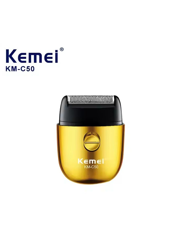 Rechargeable Cordless Electric Shaver & Trimmer with Professional Metal Foil Blades – 60 Minutes Full Power Gold