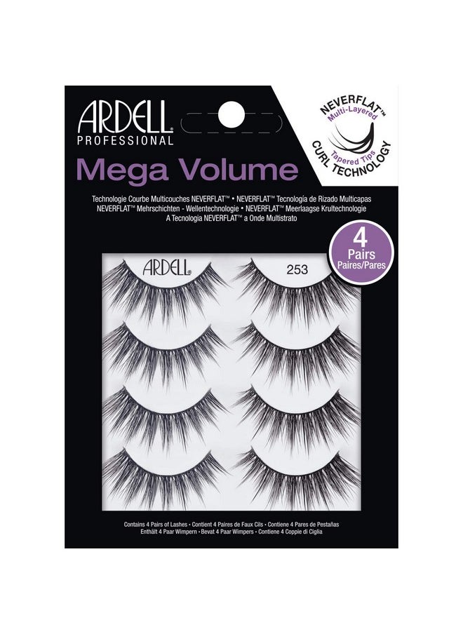 Ardell False Eyelashes Mega Volume 253, 1 pack (4 pairs per pack)
