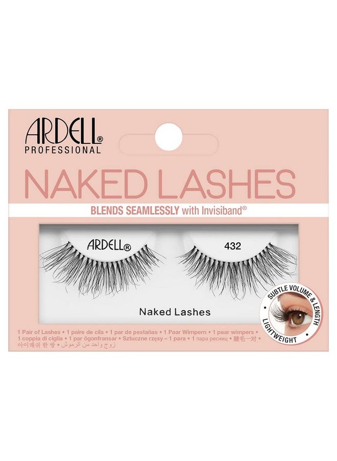 Ardell Naked Lashes 432 Soft, Extra-Lightweight Fibers False Eyelash for Women, Brighter & Rounder Style False Eyelash for Girls, Bendy, Comfy Invisiband Eyelash