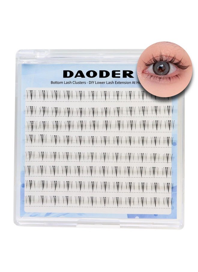 DAODER Bottom Lashes Natural Lower Lash Extension Wispy Under Eyelash Extension with Clear Band 6mm Bottom Individua Lashes (Bottom Lashes Kitten)