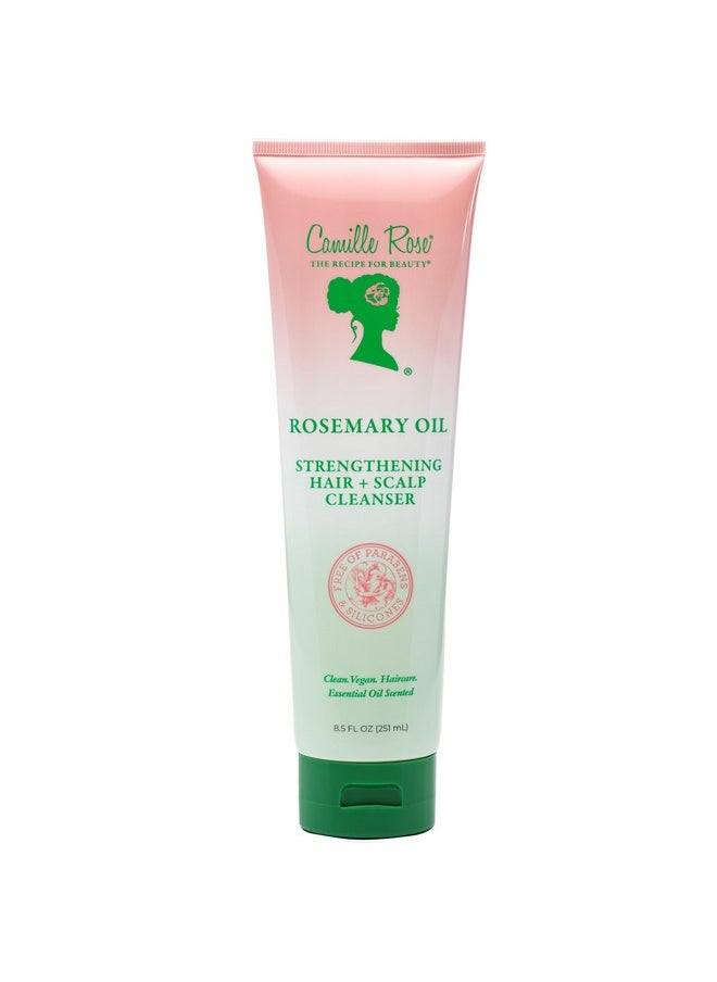 Camille Rose Rosemary Oil Hair and Scalp Cleanser | Castor Oil, Peppermint & Rosemary Essential Oils to Encourage Hair Growth & Strengthen | Natural Build Up Remover | 8.5 fl oz