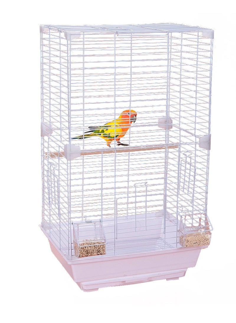 Large Transparent Bird Cage Parrot Cage Bird House Villa Large Space Viewing Cage 37*28*63cm