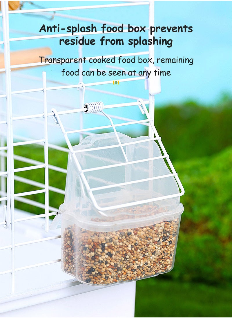 Large Transparent Bird Cage Parrot Cage Bird House Villa Large Space Viewing Cage 37*28*63cm