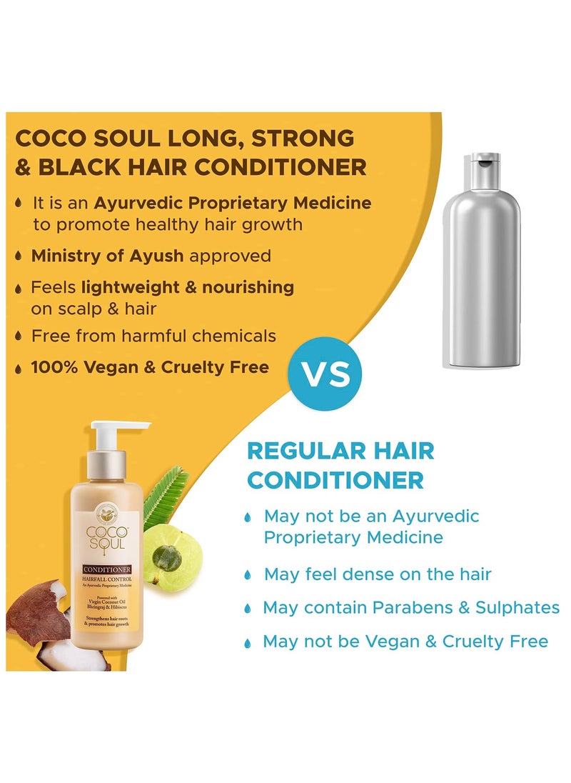 Coco Soul Conditioner for Long Strong and Black Hair with Ayurvedic Medicine 100% Cold Pressed Virgin Coconut Amla and Sesame Sulphate and Paraben Free From Makers of Parachute Advansed 200ml