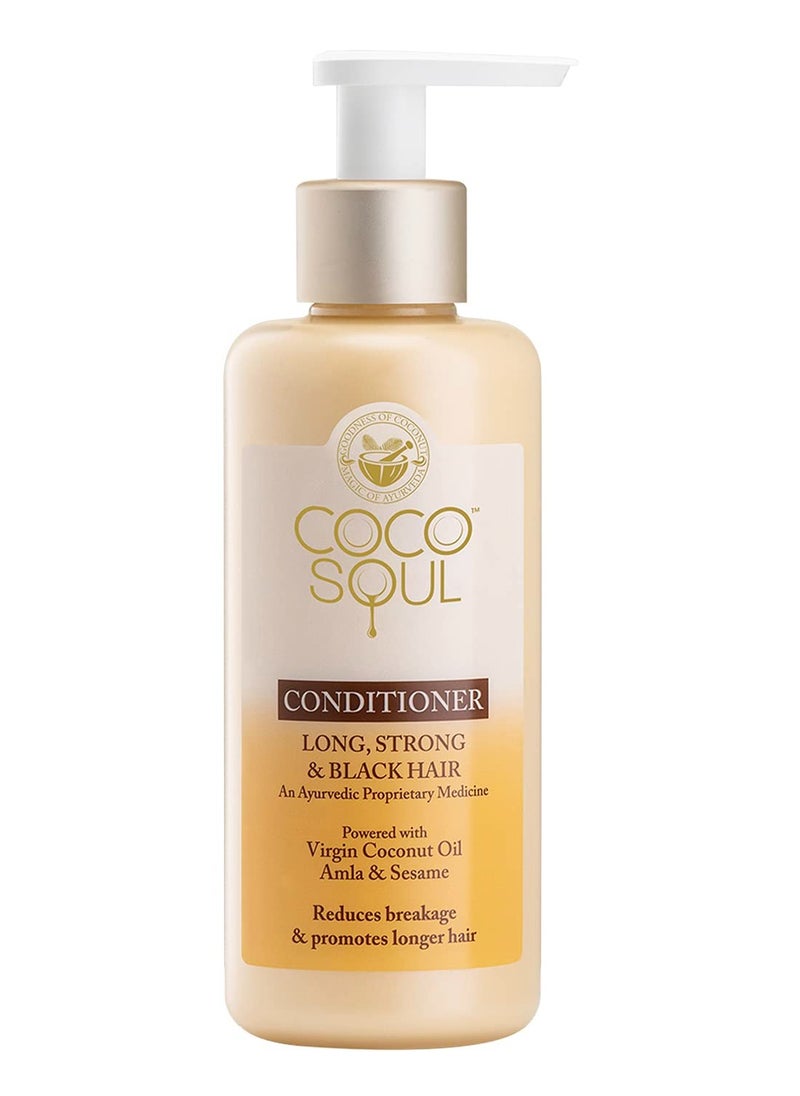 Coco Soul Conditioner for Long Strong and Black Hair with Ayurvedic Medicine 100% Cold Pressed Virgin Coconut Amla and Sesame Sulphate and Paraben Free From Makers of Parachute Advansed 200ml