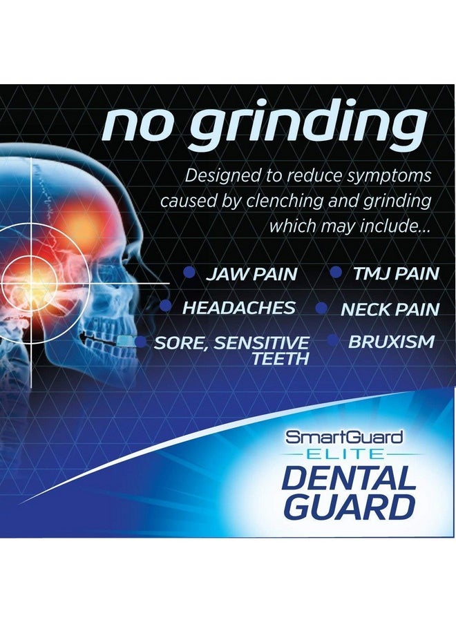 Dental Guard SMARTGUARD ELITE (2 Guards 1 Travel case) Front tooth Custom Anti Teeth Grinding Night Guard for Clenching - Dentist Designed - Bruxing Splint Mouth Protector for Relief of Symptoms