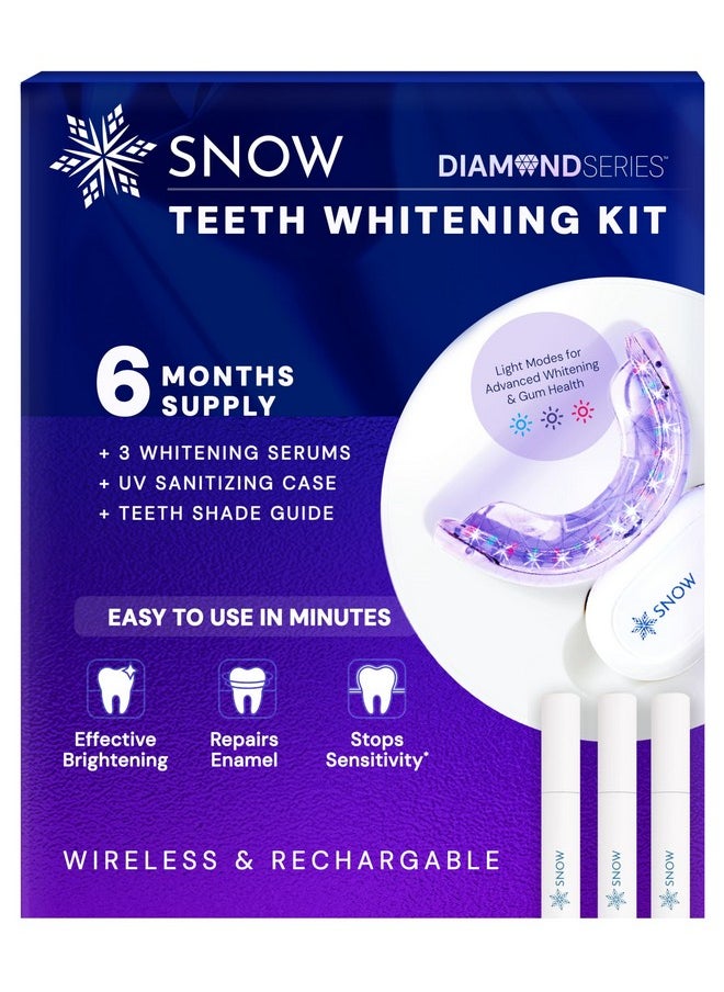 SNOW Diamond Wireless Whitening Kit - Sensitive Teeth Whitening Kit - Whitens & Repairs Teeth - 6 Months of Whitening Treatment - Gentle & Enamel Safe