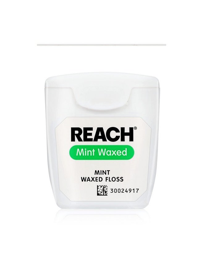 Reach Waxed Dental Floss | Effective Plaque Removal, Extra Wide Cleaning Surface | Shred Resistance & Tension, Slides Smoothly & Easily, PFAS FREE | Mint Flavored, 55 Yards, 1 Pack