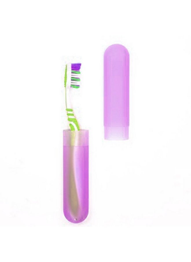 4 Pieces Portable Plastic Toothbrush Case Container Storage for Travel