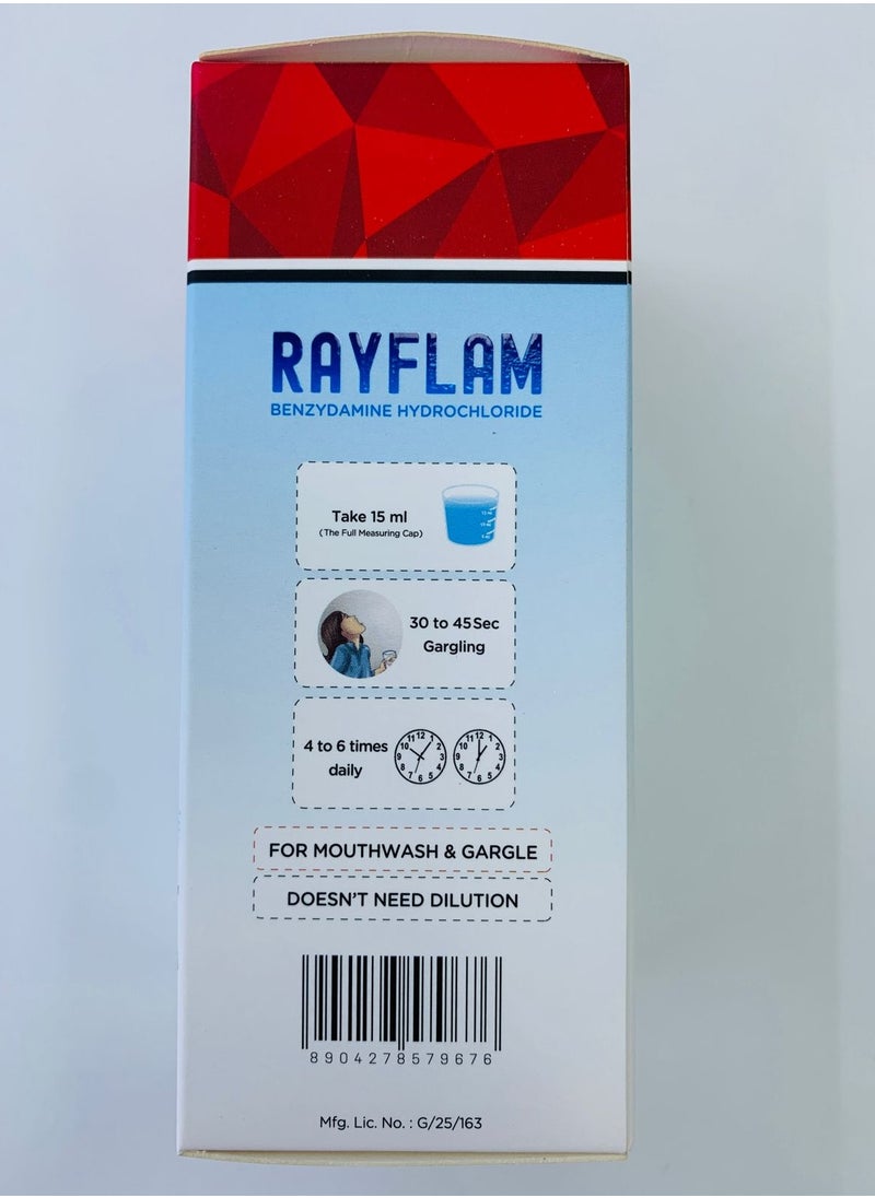 Rayflam Benzydamine Hydrochloride Mouthwash & Gargle 150ml