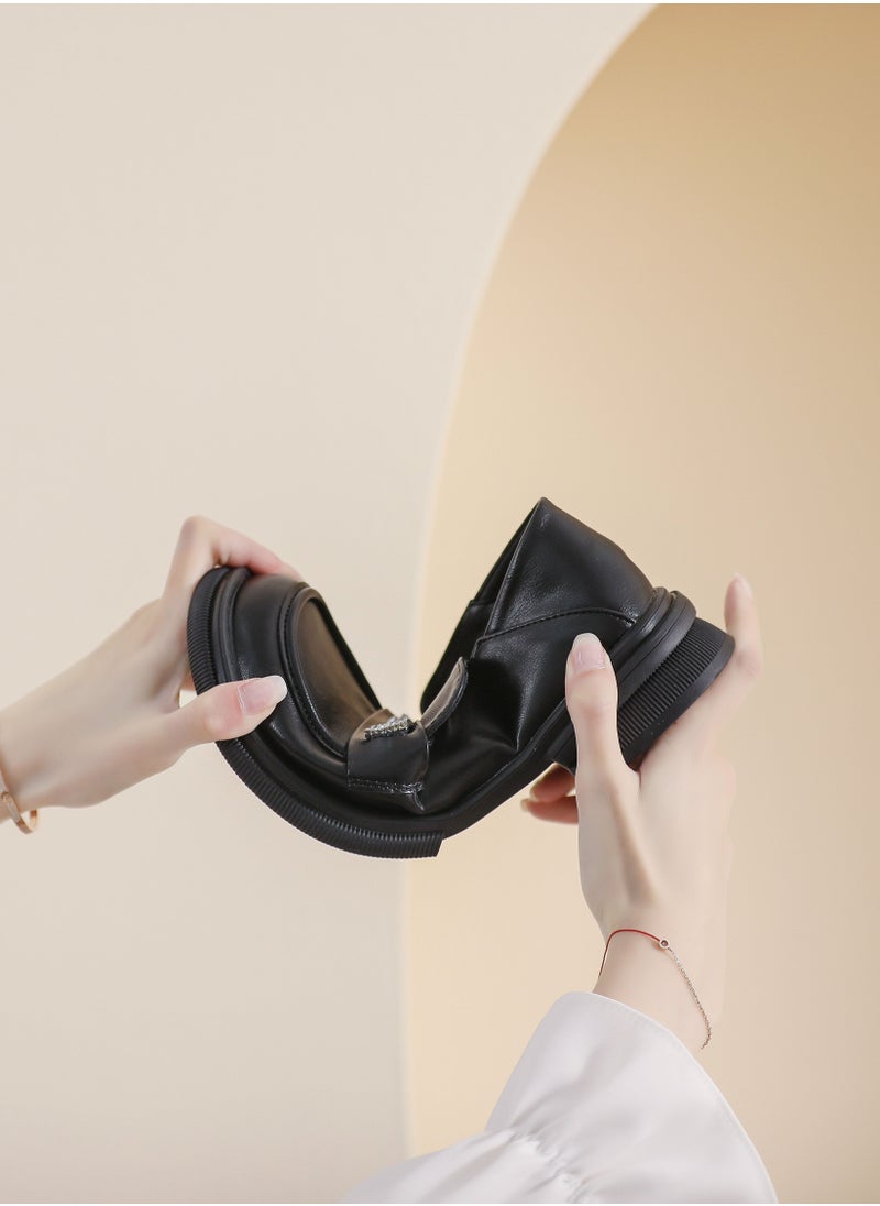 Vintage British Soft Soled Shoes With Diamonds Black