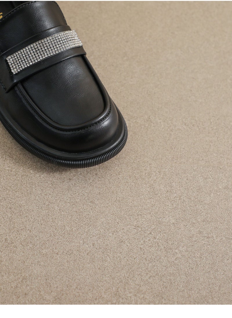 Vintage British Soft Soled Shoes With Diamonds Black