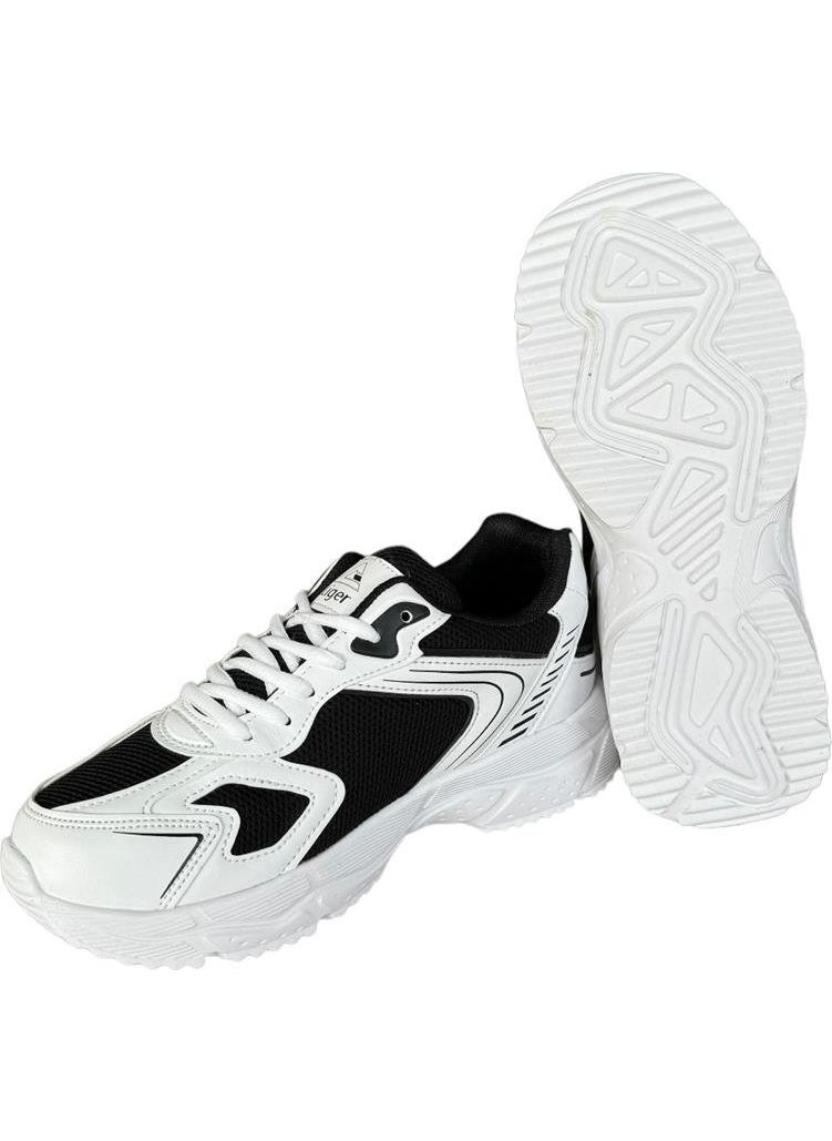 Unisex Faylon Sole Lace-Up Sneakers White Black