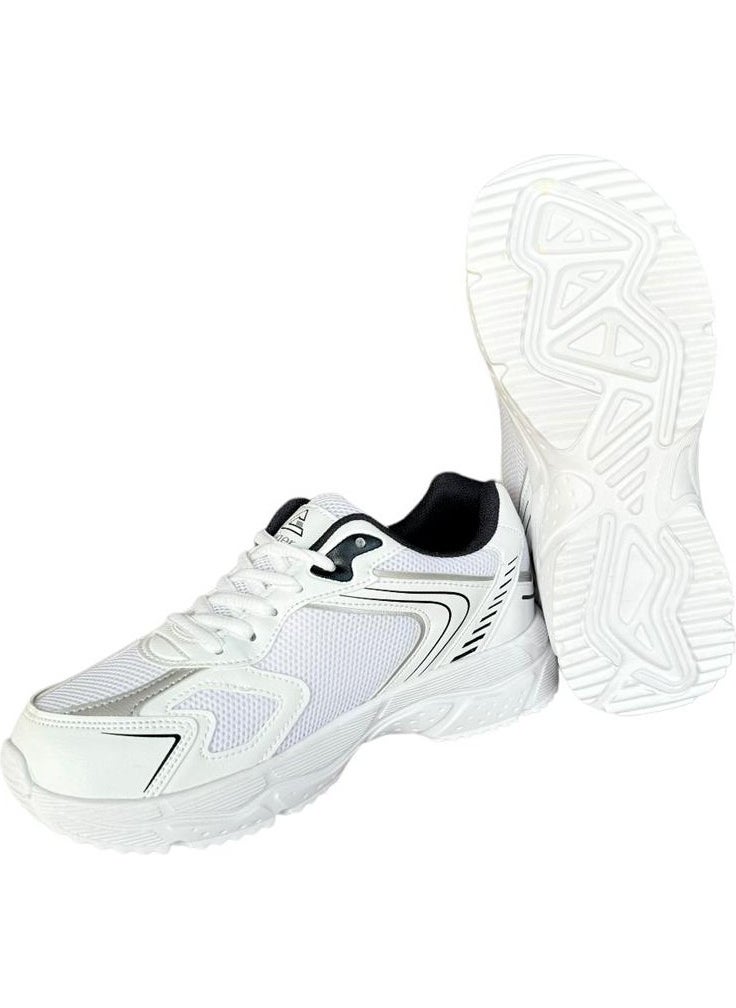 Unisex Faylon Sole Lace-Up Sneakers White - Navy Blue