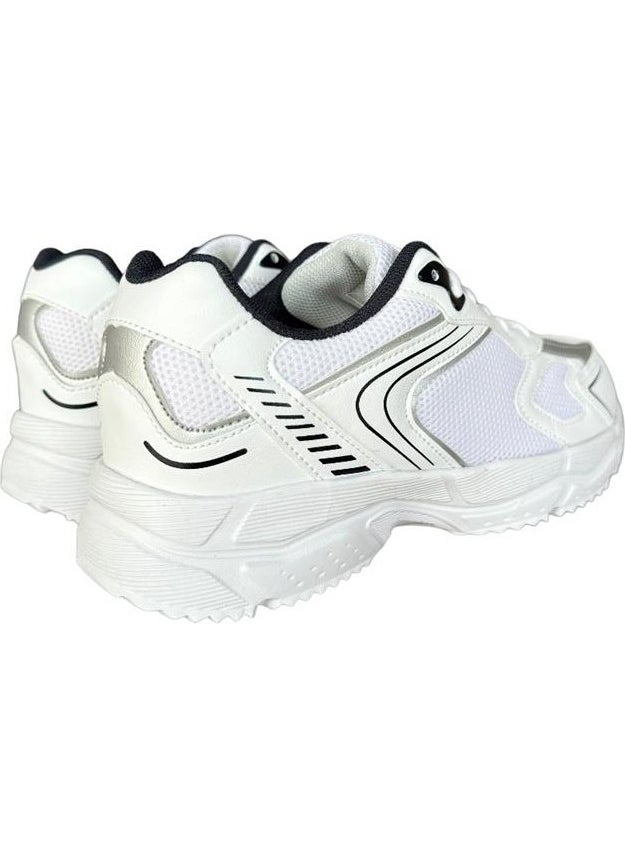 Unisex Faylon Sole Lace-Up Sneakers White - Navy Blue
