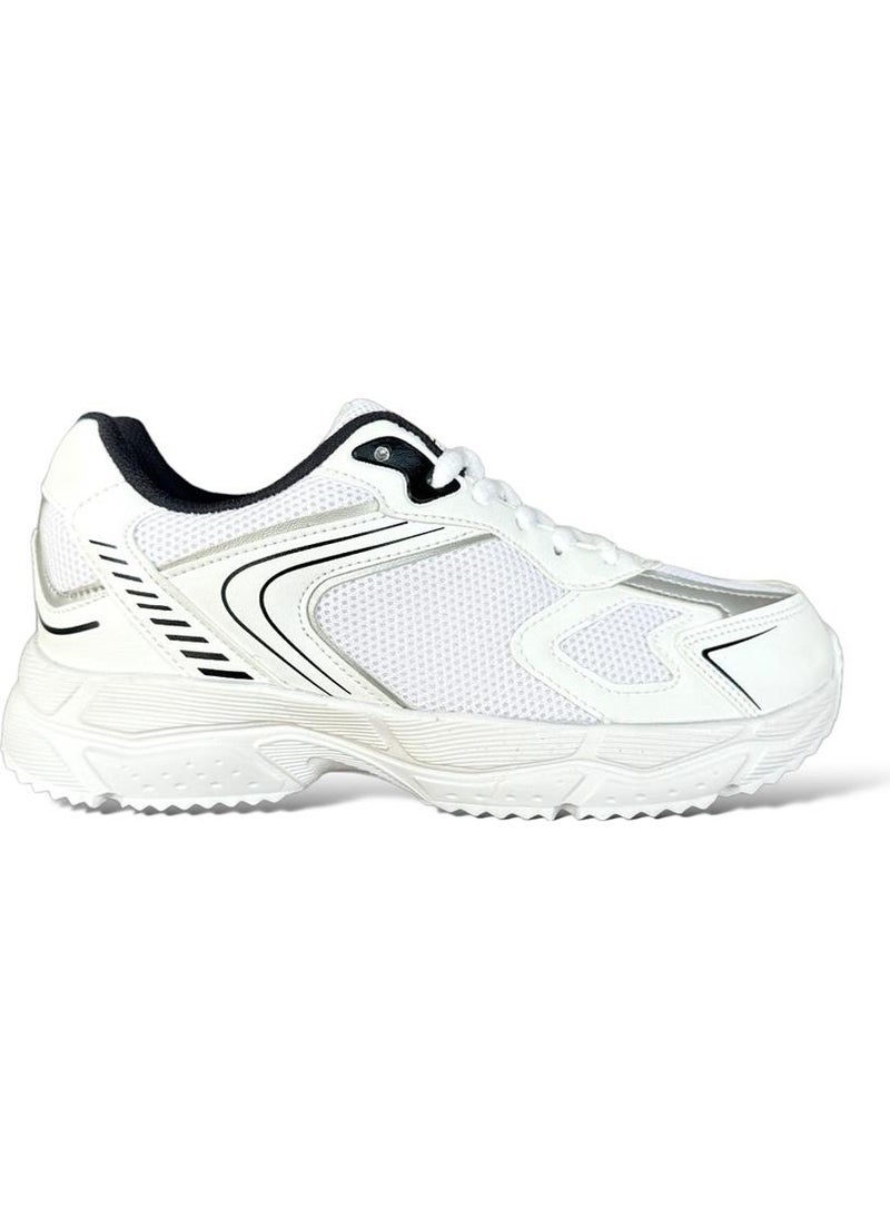Unisex Faylon Sole Lace-Up Sneakers White - Navy Blue